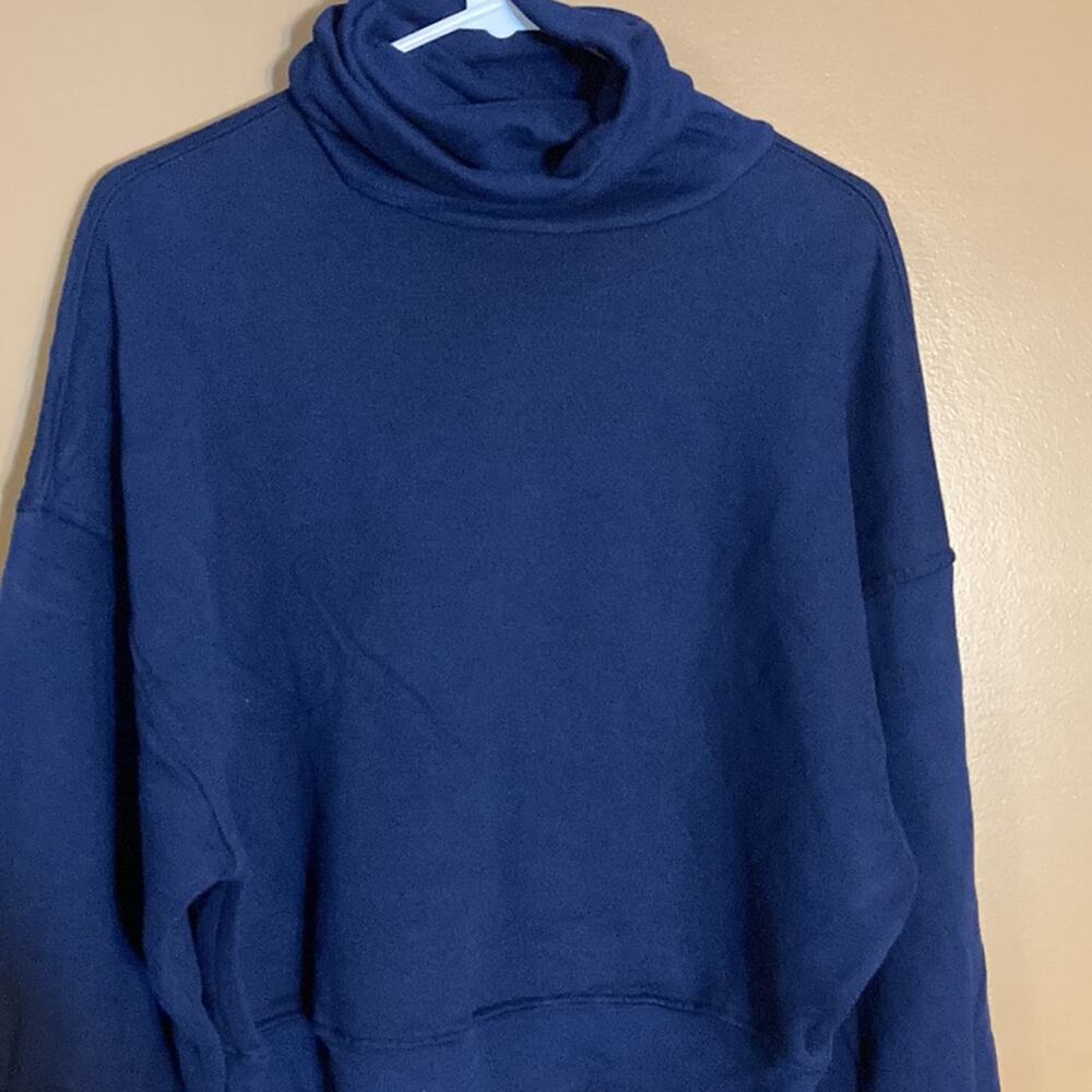 NWOT Agolde Cotton Balloon Sleeve Turtleneck Sweatshirt in Artic XS - Picture 7 of 12